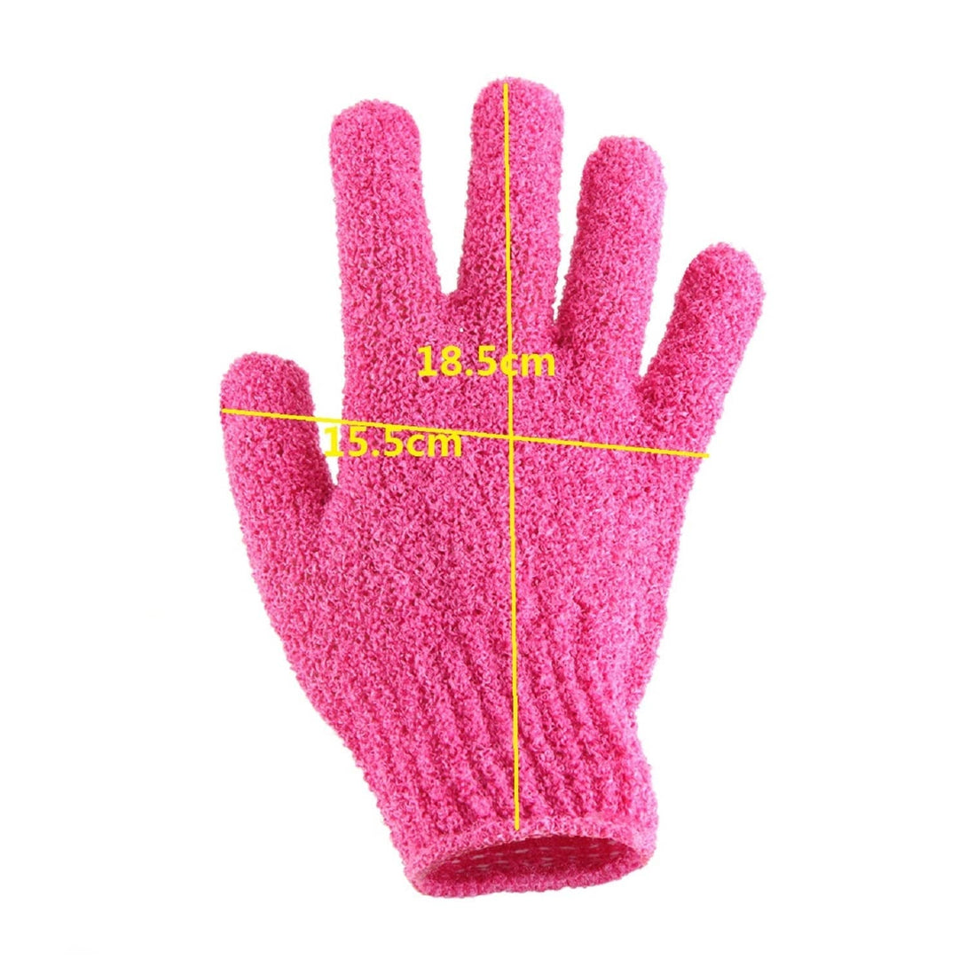 Exfoliating Shower Bath Gloves【4 Pair】 Double Side Durable Nylon Shower Gloves Body Scrub Exfoliator & Bathing Accessories for Men,Women & Kids Bath Scrubber for Acne & Dead Cell