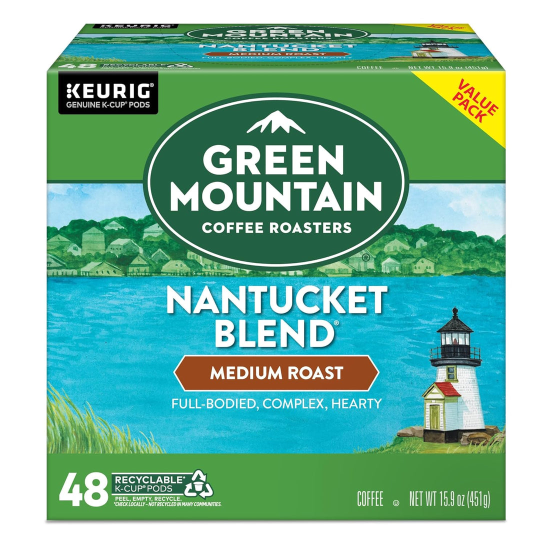 Green Mountain Coffee Roasters Nantucket Blend, Single-Serve Keurig K-Cup Pods, Medium Roast Coffee Pods, 48 Count