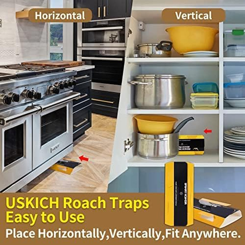 20 Pack Roach Traps, Cockroach Traps Indoor Home, Glue Roach Traps, Child & Pets Safe(Upgrade Recipe)