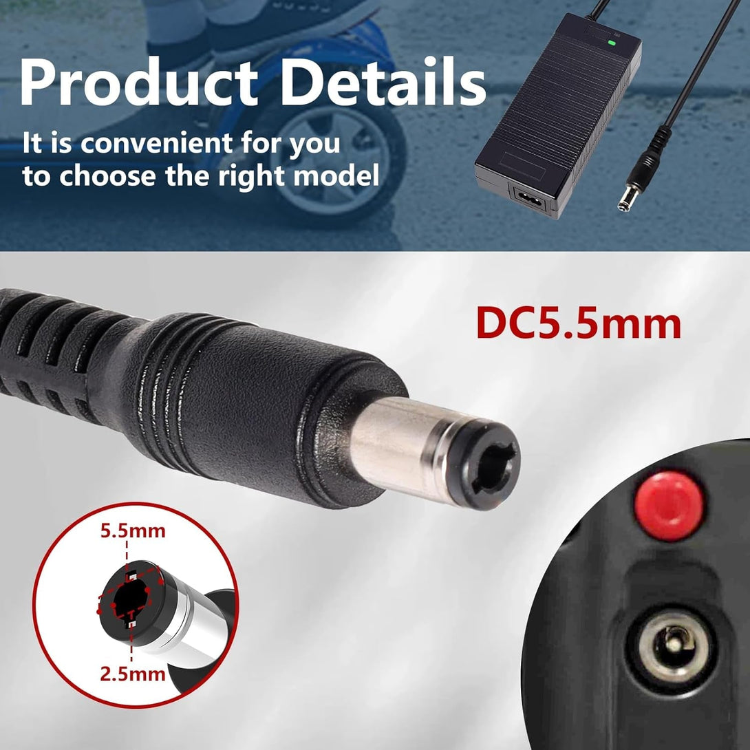 42V 2A Electric Scooter Charger. Gotrax Charger.Suitable for Gotrax Scooter. GXL V2.Apex.Xr Ultra.Xr Elite.G3.G4.Gmax Ultra.Vibe.