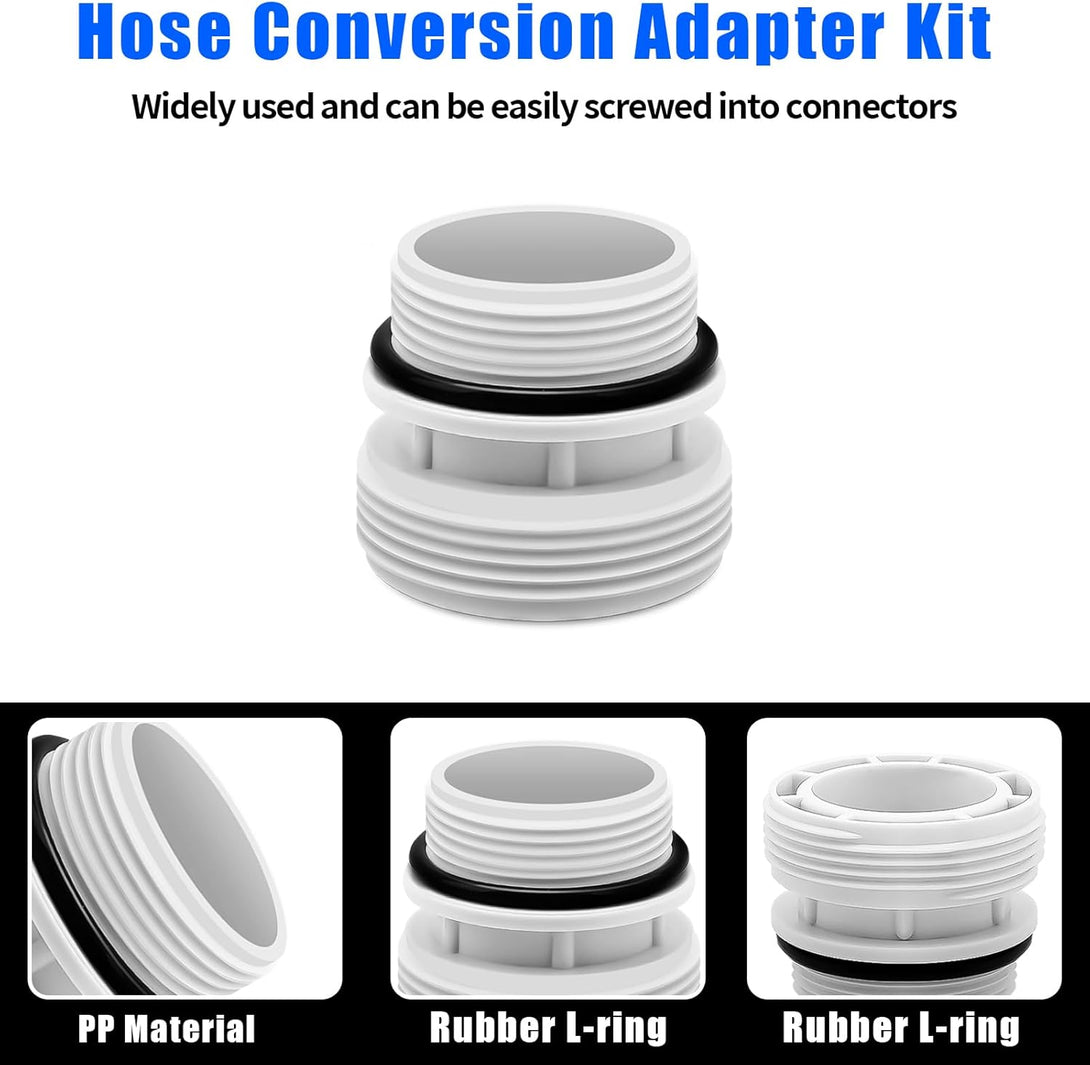 40Mm to 1 1/2 Inch Hose Conversion Adapters 4560 - Filter Hose Conversion Kit Compatible with Intex Hayward Coleman Pool Filter Pump Hose Connector above Ground Pools Part