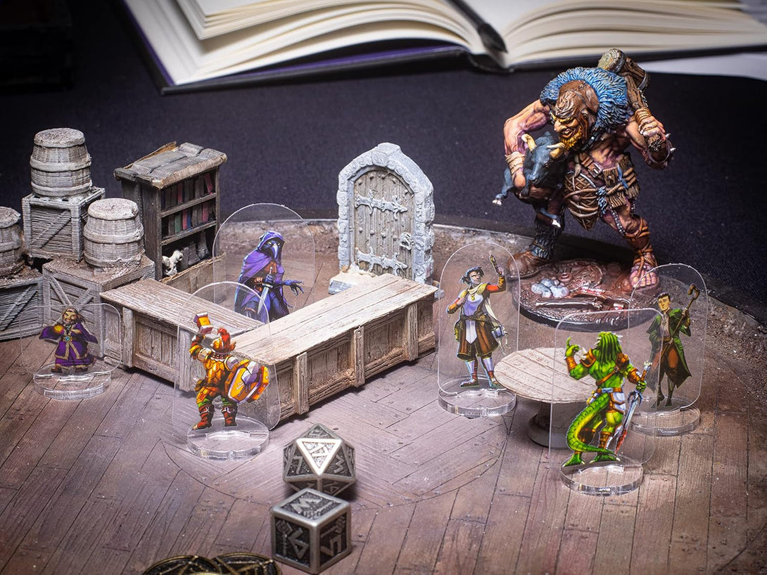 Arcknight Flat Plastic Miniatures: Mankind Horde; 31 Unique Human-Themed Enemy Minis for DND 5E and Pathfinder; Affordable, Skinny Figurines for Dungeons and Dragons and Other Tabletop RPG Games