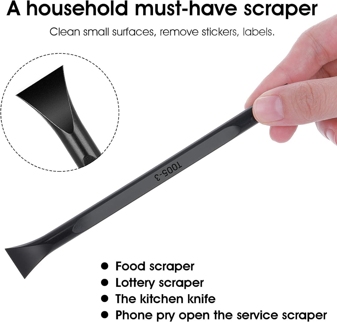 9 Pieces Plastic Scraper Tool Carbon Fiber Multi-Purpose Scraper Scratch Free Cleaning Scraper Tool for Tight Spaces and Gaps, Stickers/Food/Paint Remover Tool