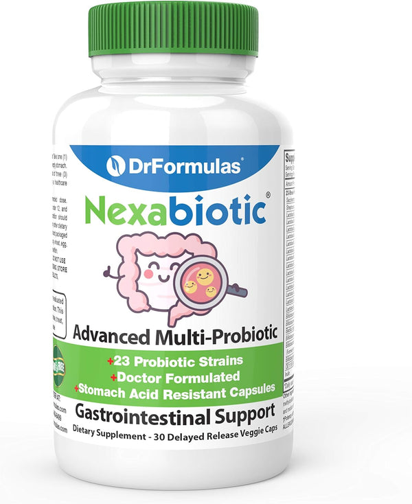 Drformulas Nexabiotic 23 Multi Probiotic for Women and Men - Dr. Formulated with Lactobacillus Acidophilus, Bifidobacterium Infantis, Saccharomyces Boulardii, 17.25 Billion Cfus