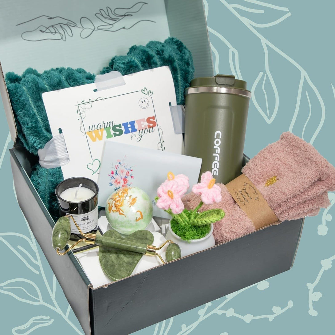 Self Care Gifts for Women Get Well Soon Gift Basket, Birthday Gifts for Women, Care Package for Her, Thinking of You Gift, Relaxing Spa, Thinking of You, New Mom, Friend, Sister, Wife