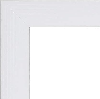 PECULA 2 Pack 4x6 Frames, White Wall & Tabletop Display, Clear Photo Frame White 4x6in