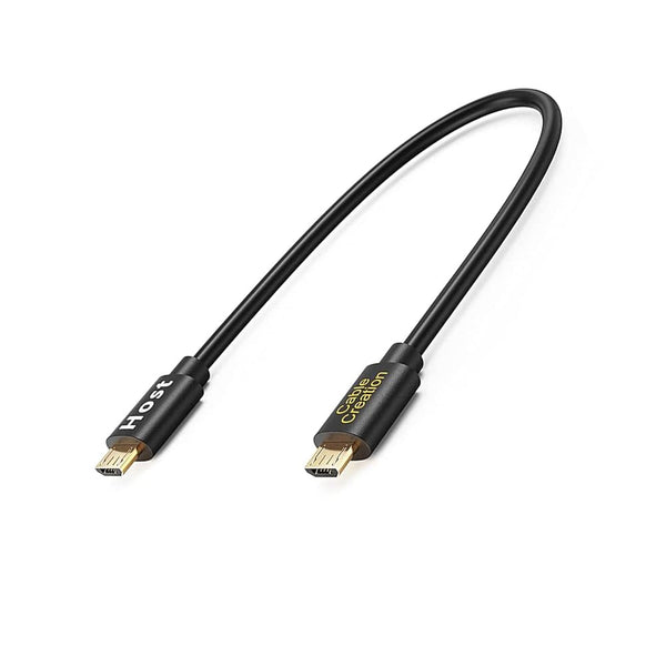 Cablecreation Short Micro USB to Micro USB OTG Cable 8Inch, Works for DJI Spark Mavic, PS4, Owlet, Android Phone Tablet, DAC and More,20Cm