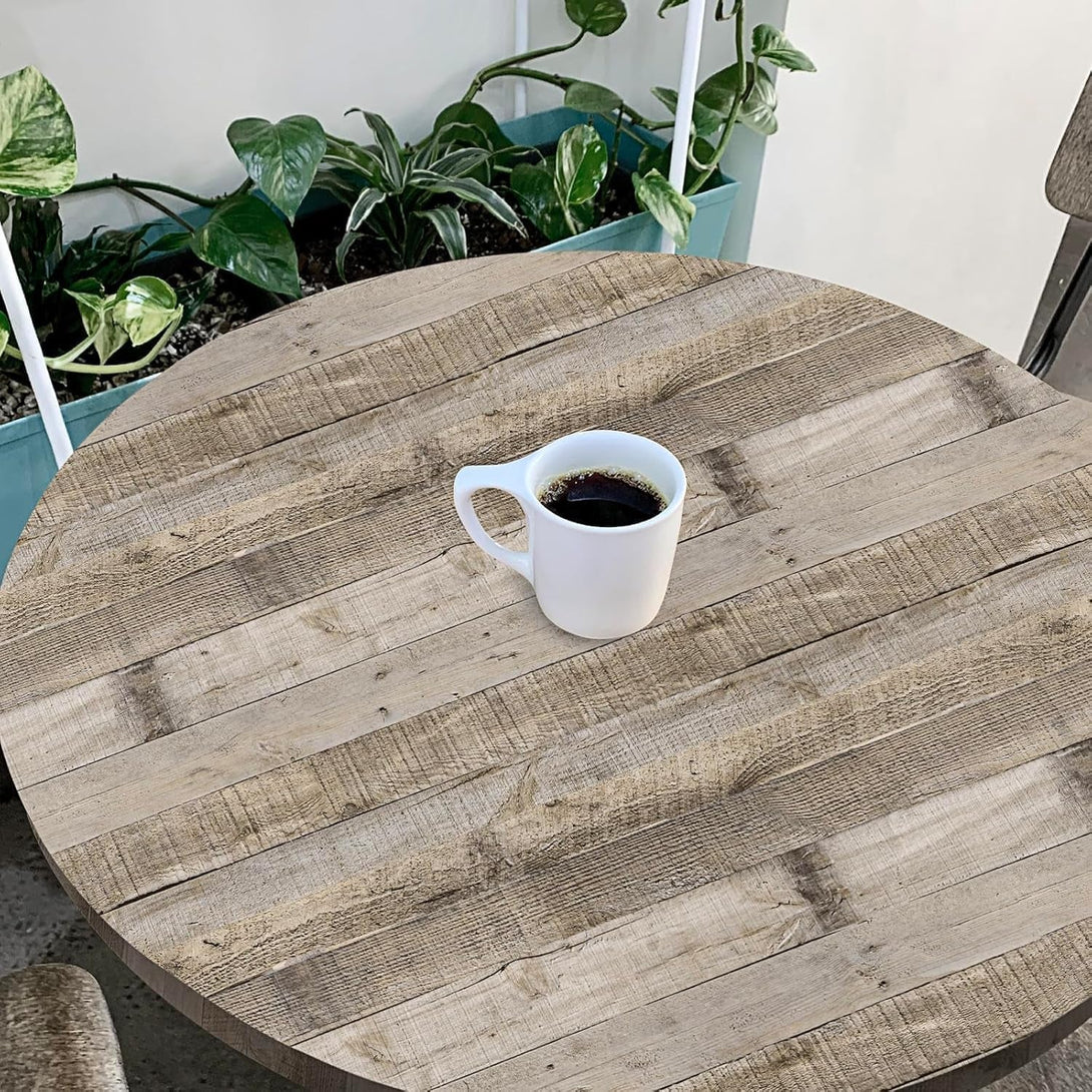 Anmon Peel and Stick Wallpaper Wood Contact Paper, Light Gray Wood Plank Wallpaper 17.7“ X 118”, Shiplap Wall Paper Peel and Stick for Cabinets, Rustic Bathroom Removable Modern Decorative