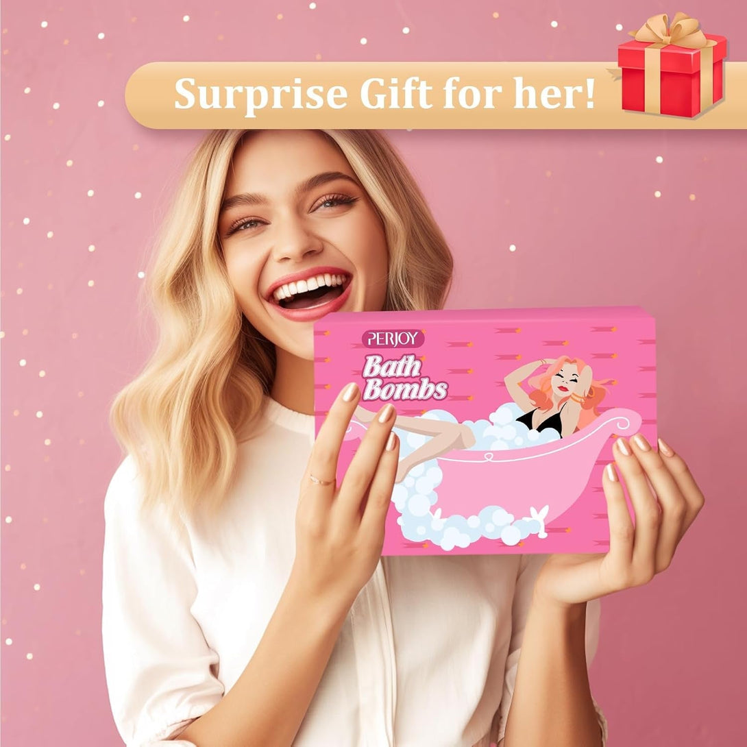 Bath Bombs for Girls Kids & Women, 8Pcs Organic Bath Bombs, Bubble Bath Self Care Valentines Birthday Christmas Gifts for Kids Girls, Mothers Day Gifts for Wife, Mom, Women & Her