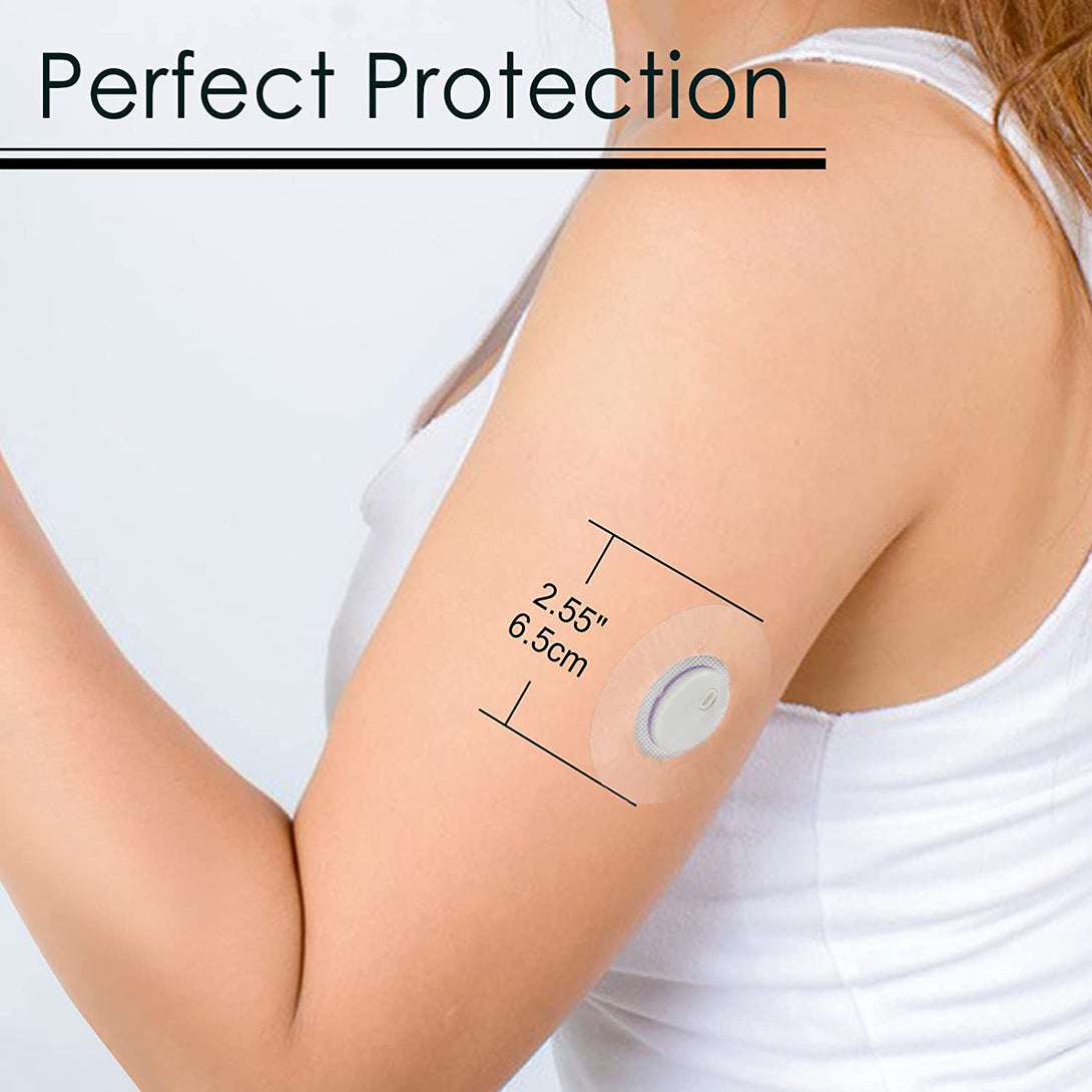 45Pack Libre 3 Sensor Covers Waterproof Freestyle Adhesive Patches Libre 3 Hypoallergenic Clear Tape Latex-Free Overpatch 2.55'' CGM Patches for Libre 3 Protection Sweatproof Breathable