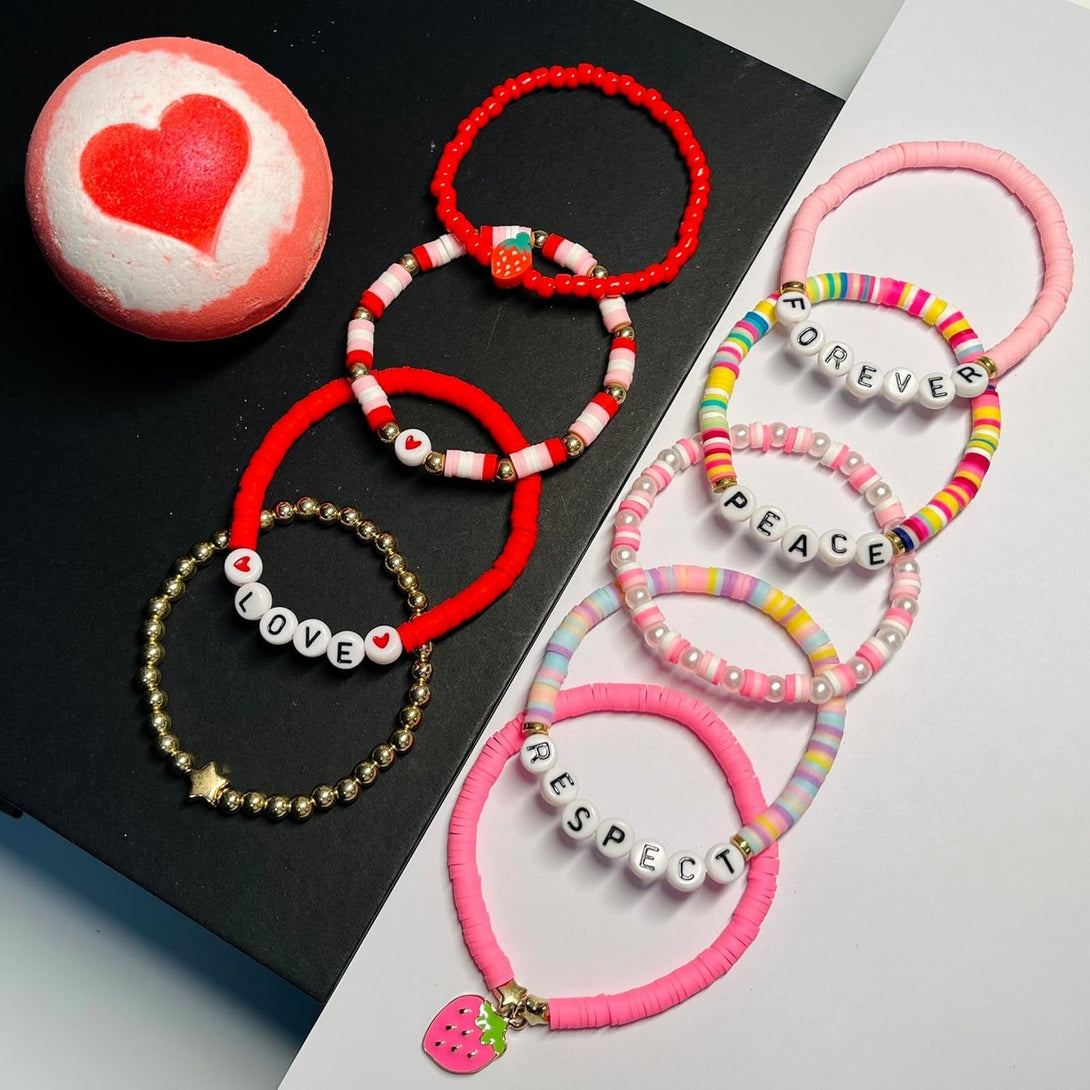 Bath Bombs for Kids with Surprise Inside, 9 Heart Imprint Kids Bath Bombs for Girls, Toddler Bath Bomb with Bracelets Inside, 3 4 5 6 7 8 Year Old Girl Birthday Gifts Christmas Stocking Stuffers