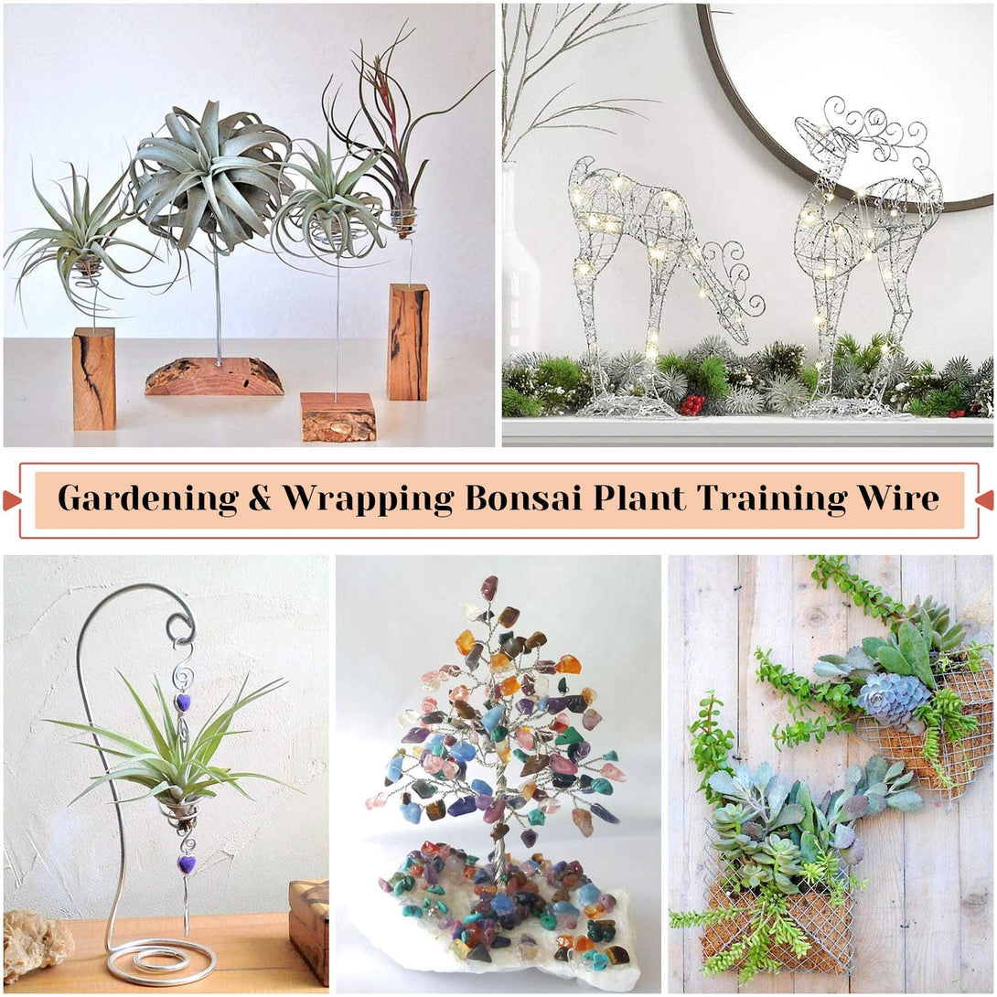 18 Gauge Aluminum Craft Wire Jewelry Making, 328 FT Metal Wire Armature Bendable Wire for Bonsai Trees, Sculpting, DIY Crafts Beading Floral (Silver, 1 Mm Thickness)