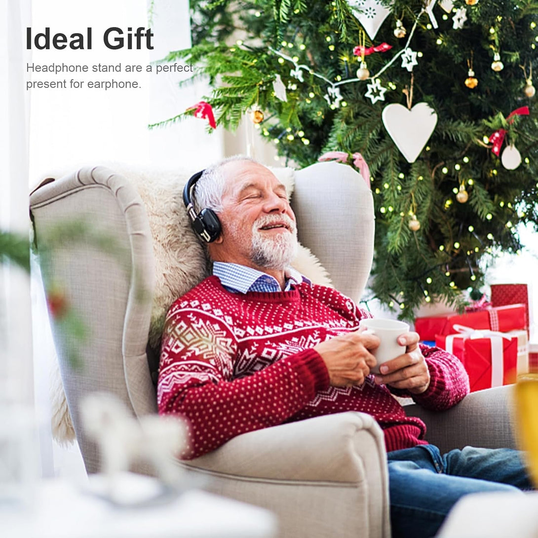 Headphone Stand, Desktop Headset Holder Heavy Base Desk Earphone Stand Aluminum Gaming Headset Hanger Rack for Airpods Max, Airpods, Airpods Pro, Sony, Beats, Bose, Razer and More(Blue)