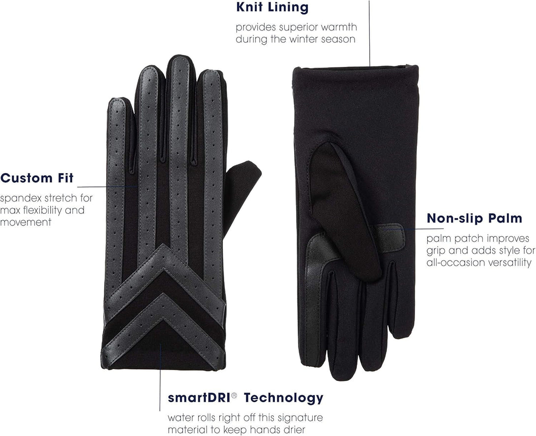 Isotoner Men’S Spandex Touchscreen Cold Weather Gloves
