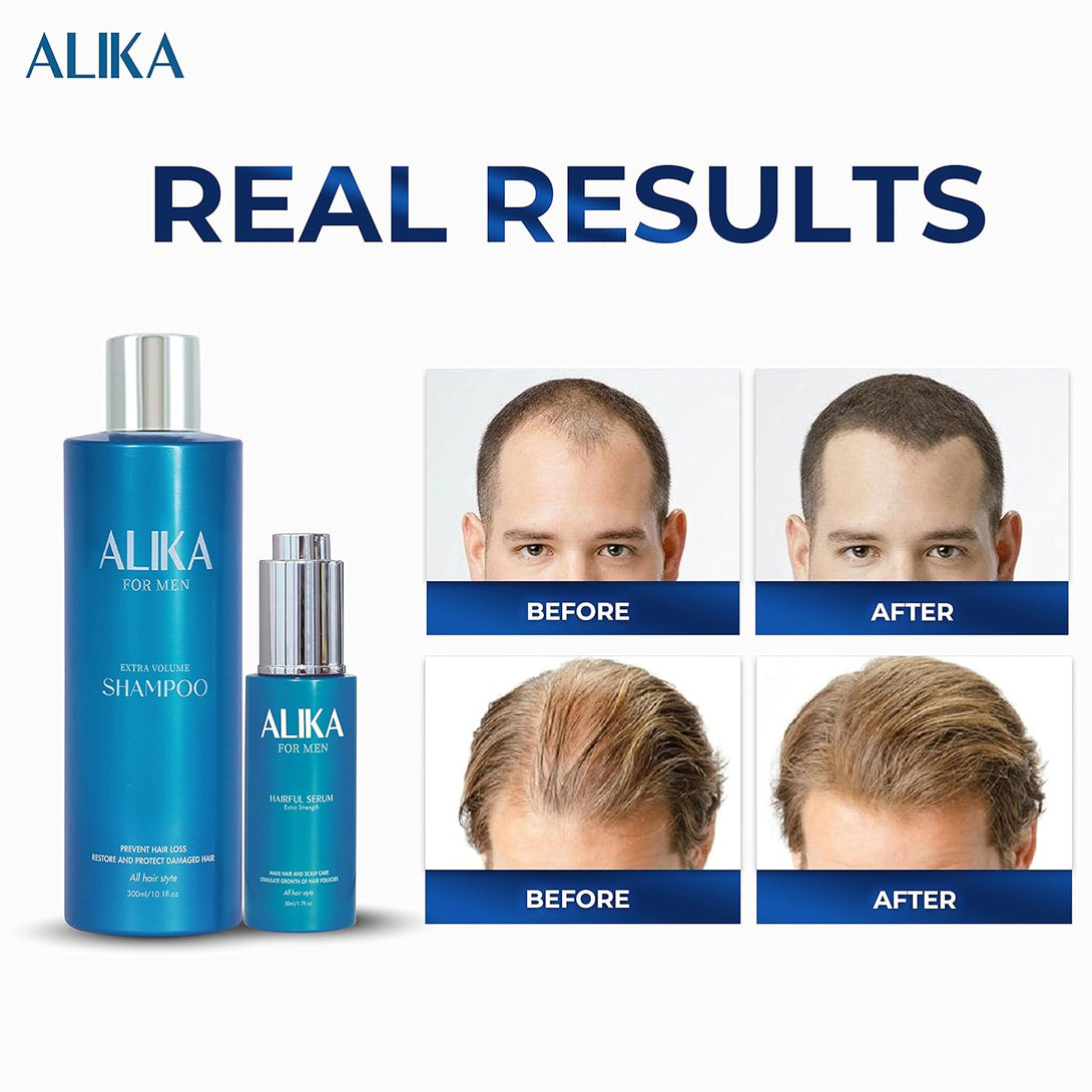 ALIKA Combo Shampoo and Serum Set Hair Growth for Men, Grow Gorgeous Hair Growth, Hair Loss Treatments, Suitable for Dry, Oily, Normal Scalp