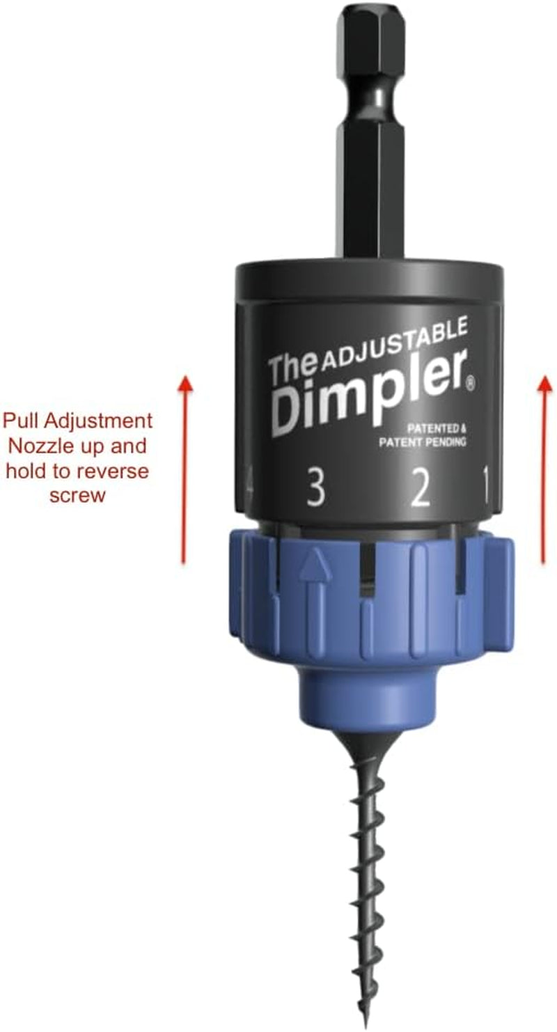 Adjustable DIMPLER ® Drywall Bit | Perfect for Converting Electric and Impact Drills into a Drywall & Deck Screw Gun | Holds the Screw with a Poweful Magnet