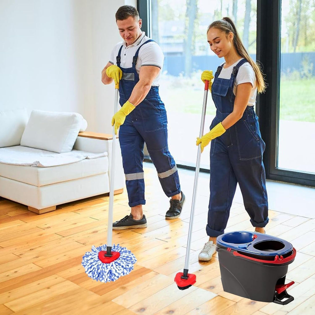 6 Pack Spin Mop Replacement Head, Spin Mop Scrub Brush,Microfiber Mop Refills, Easy to Replace,For Bathroom,Kitchen,Tub and Tile,Easy Cleaning,Suitable for Ocedar Rinseclean 2-Tank System Spin Mop(G)