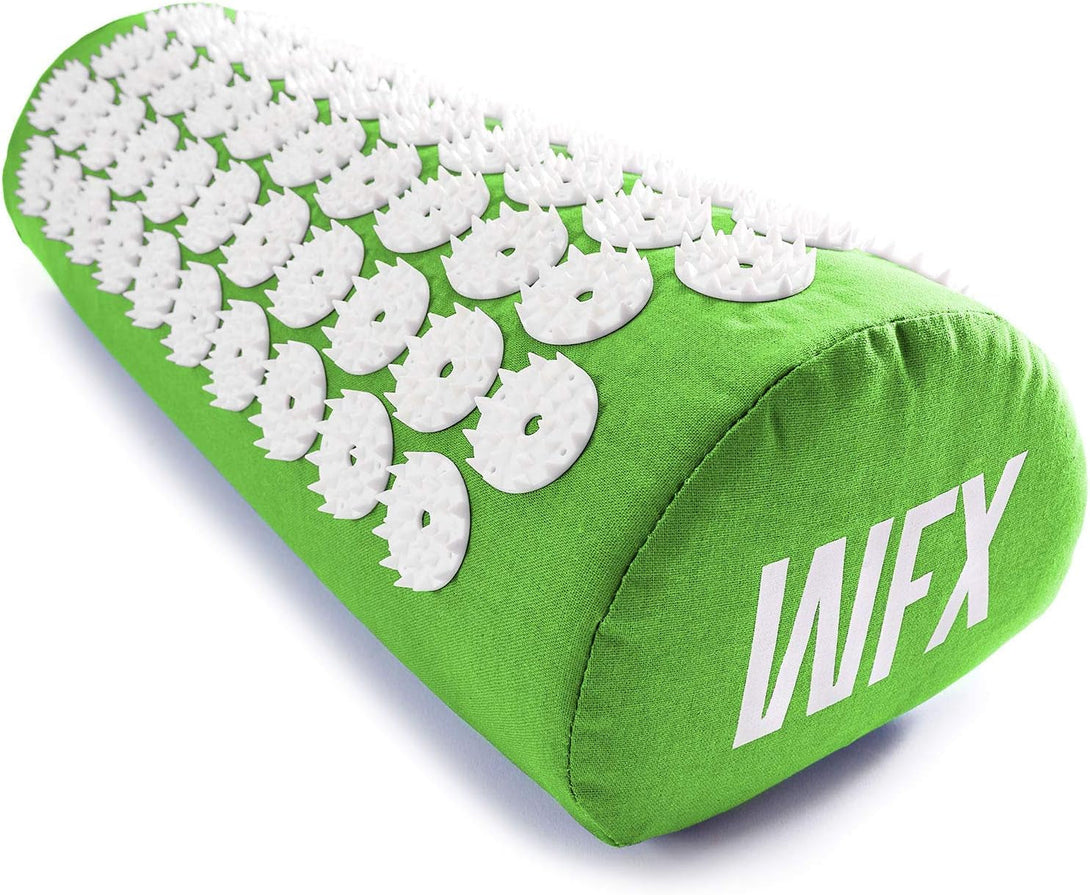Acupressure Mat and Pillow Set - Relieves Stress, Back, Neck, and Sciatic Pain - Comes with a Vinyl Carry Bag for Storage and Travel - Green