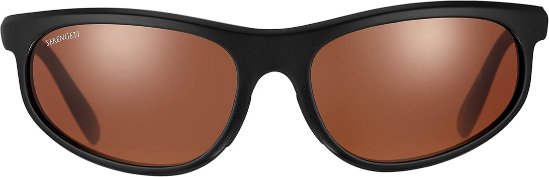 Serengeti Summit Drivers Wrap around Sunglasses for Men - Lightweight and Comfortable Matte Black Men’S Sunglasses with Mineral Glass Lenses and Photochromic UV Protection