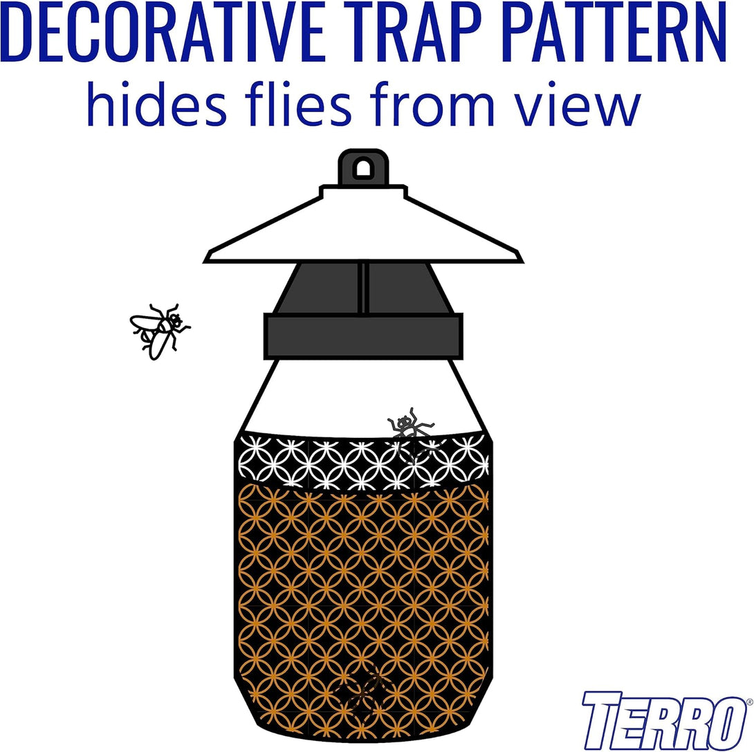 TERRO T380 Outdoor Reusable Fly Magnet Fly Trap - Poison Free Fly Killer and Trap with Bait