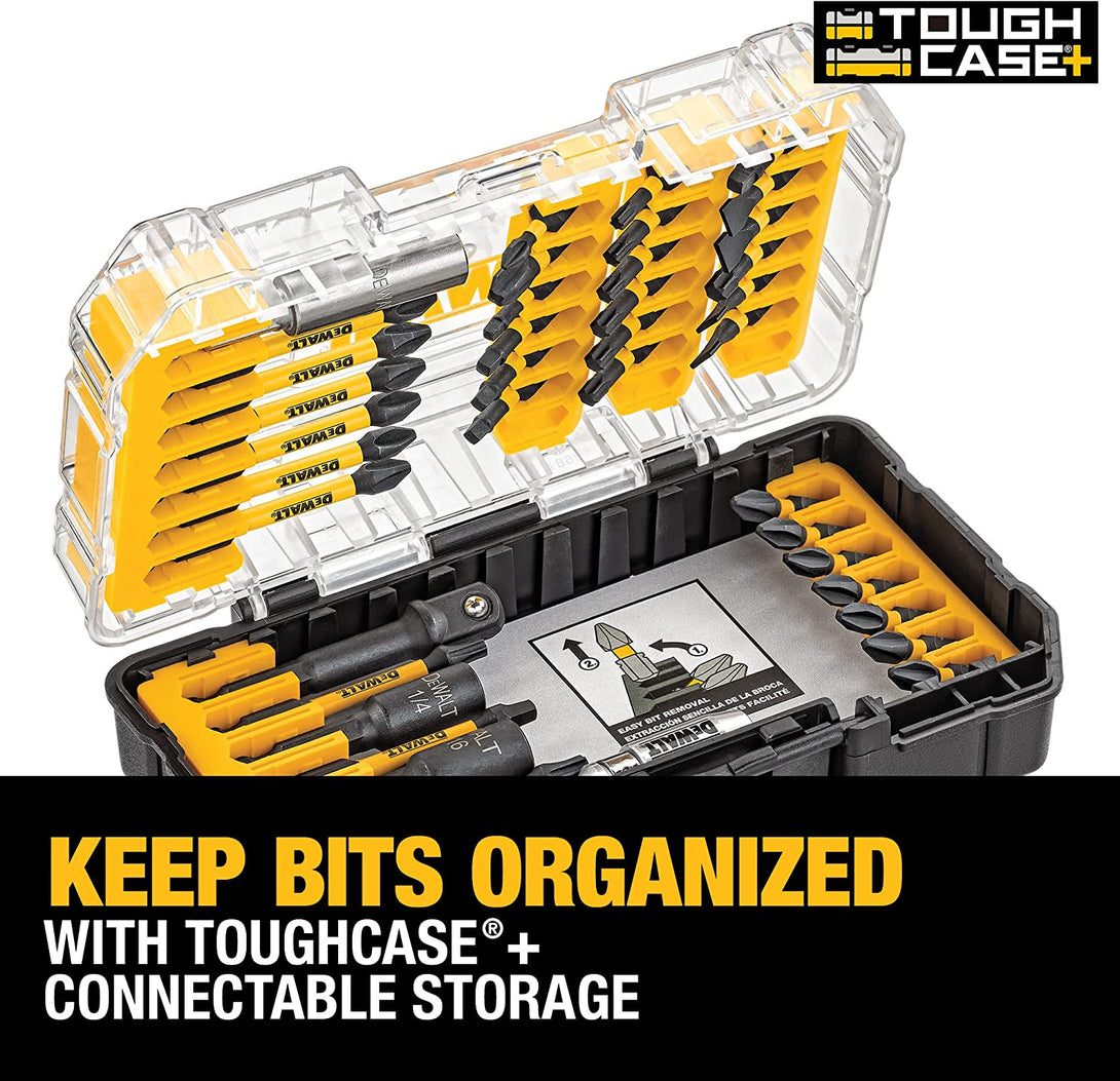 DEWALT Screwdriver Bit Set, Impact Ready, Flextorq, 40-Piece (DWA2T40IR)