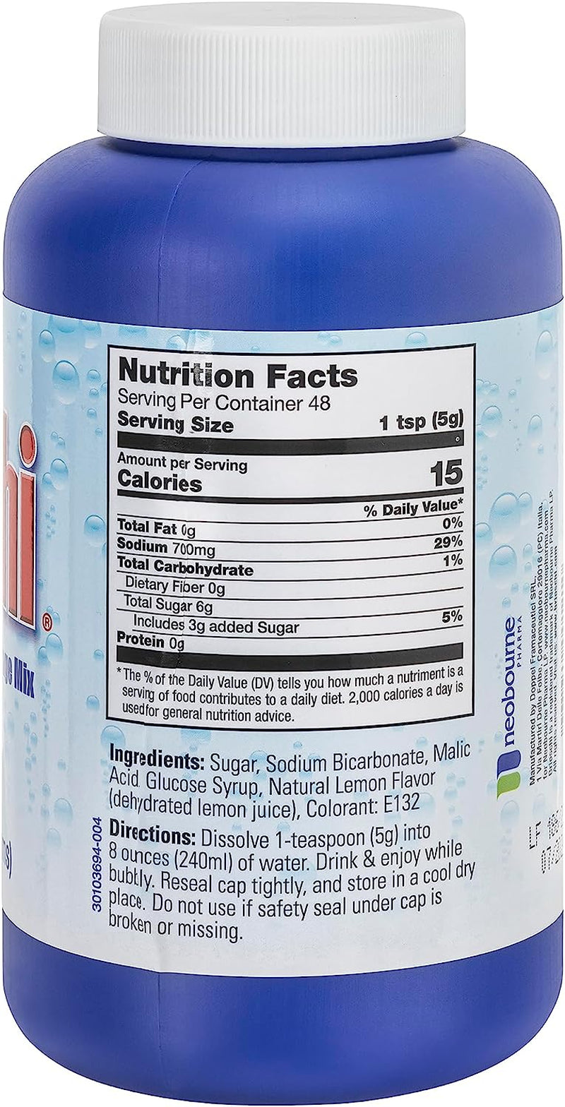 Brioschi Italian Lemon Flavored Effervescent Heartburn, Upset Stomach, Acid Indigestion, 8.5 Oz Bottle (Pack of 3)