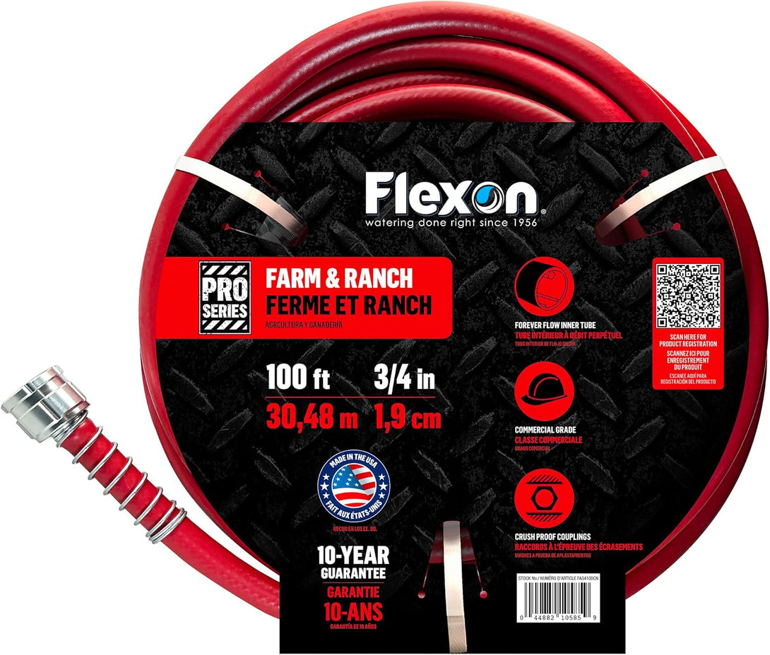 Flexon 3/4" X 100Ft Farm & Ranch Garden Hose