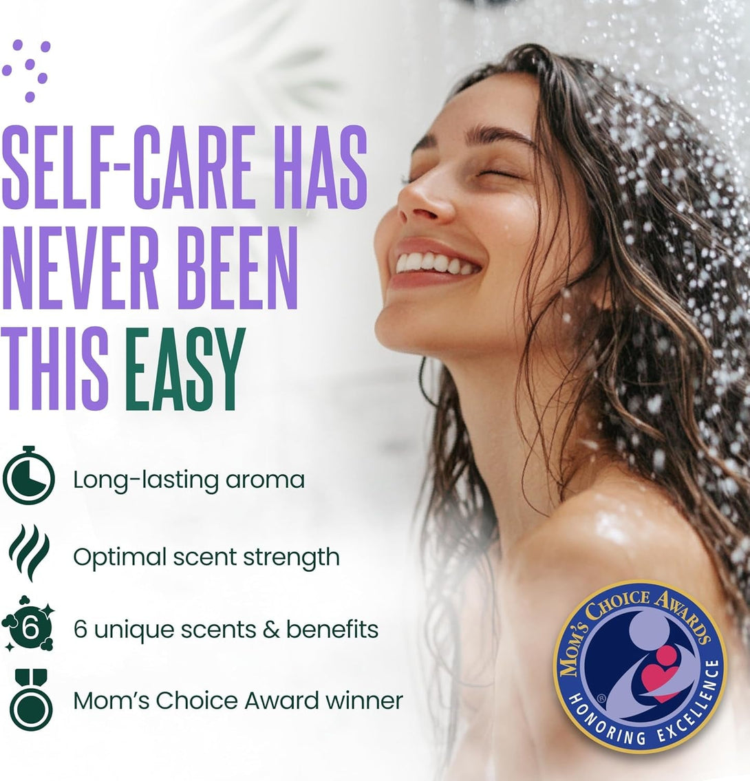 Cleverfy Shower Steamers Aromatherapy for Women and Men – Self-Care Shower Bombs for Stress Relief and Relaxation – 6 Tablets