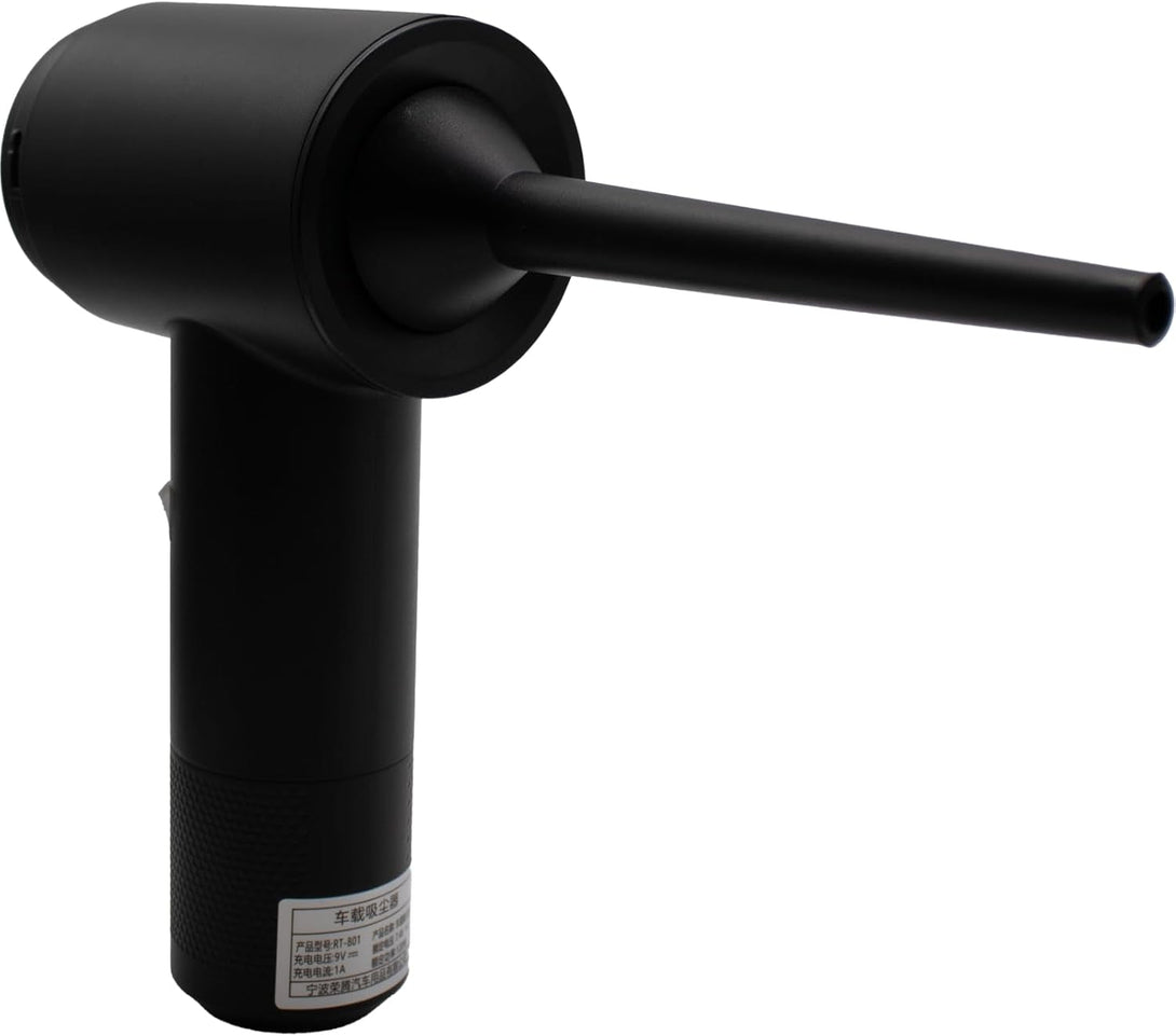 Jaspertronics™ Cordless Rechargeable 2 Speed Mini Vacuum & Dust Blower, Lightweight Handheld Cleaner W/Strong 16000 PA Suction, 0.12L Dust Cap, for Home, Office, Car, and Electronics - 6 Attachments!