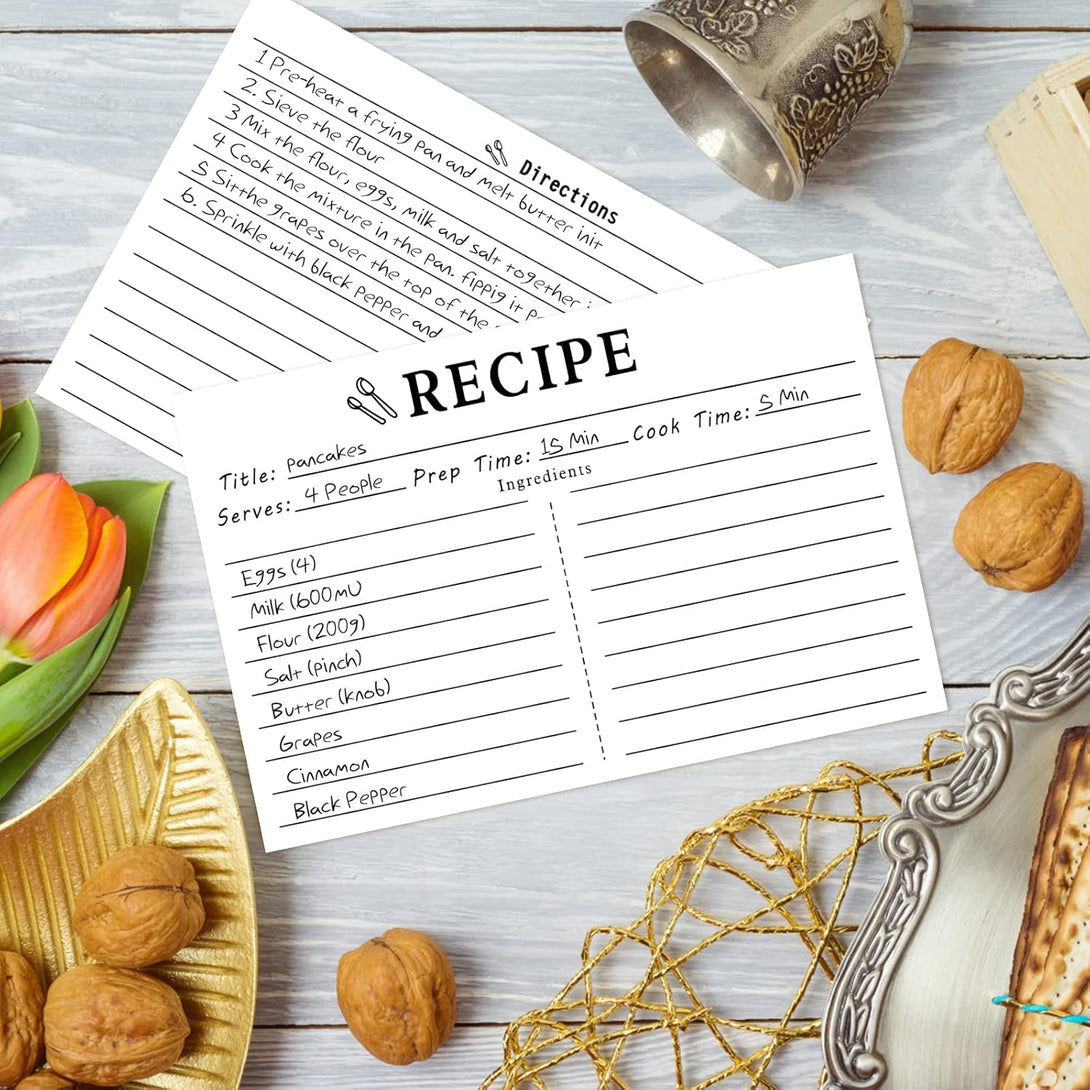 70 Count Recipe Cards, Recipe Cards 4X6 White, 4X6 Recipe Cards Double Sided, Blank Recipe Cards for Bridal Shower and Wedding