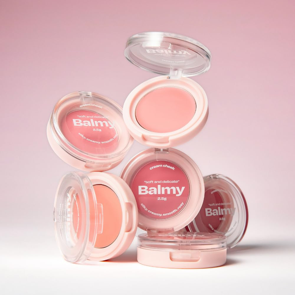 Balmy Cream Cheek | Lightweight, Natural Finish Cream Blush with Blurring Effect | 2.5G (No.3 Milky Peach)