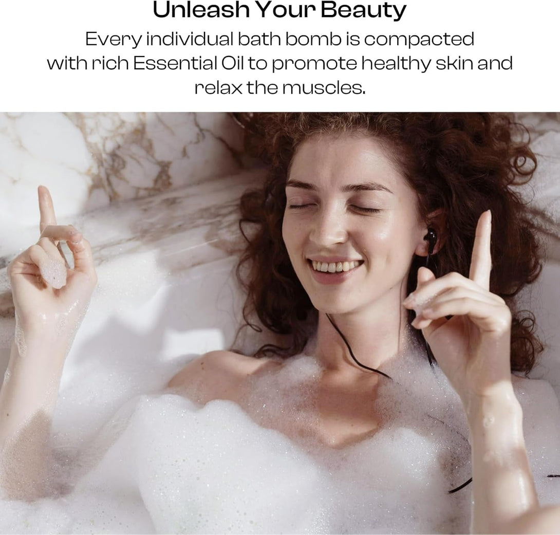 Bath Bombs Gift Sets, 6 Fizzies Luxury Large Size with Real Flowers and Natural Organic Essential Oil, Self Care Gifts for Women, Mon, Daughter, Girlfriend,Pack of 6 (Multiple)