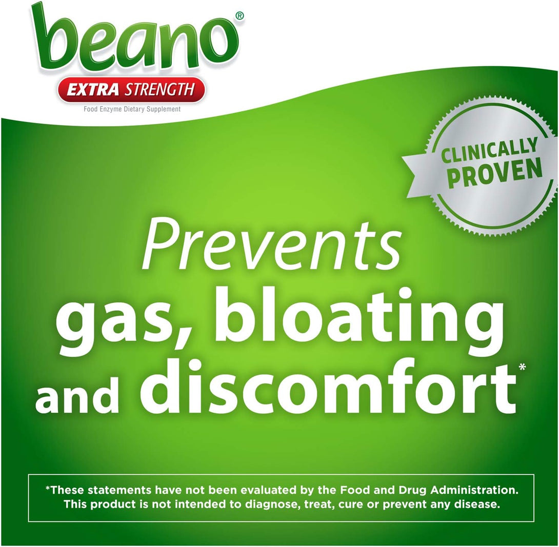 Beano Ultra 800 Gas Prevention, Food Enzyme Dietary Supplement, Help Digest Gas-Causing Foods, 30 Tablets