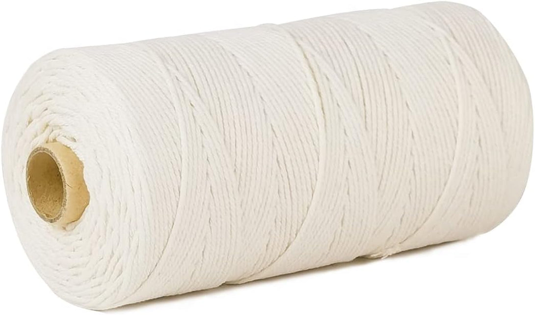 Perkhomy Cotton Butchers Twine String 1100 Feet 2Mm Twine for Cooking Food Safe Crafts Bakers Kitchen Butcher Meat Turkey Sausage Roasting Gift Wrapping Gardening Crocheting Knitting