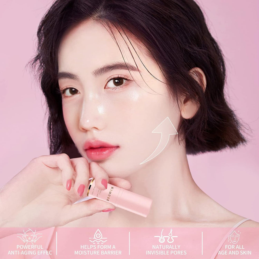 KIMUSE Hydrating Multi Balm Stick, All-In-One Hydrating Lip Balm Eye Cream Neck Cream Make up Base, Reduce Wrinkle & Moisturizing Moisturizer for Face Skin Care