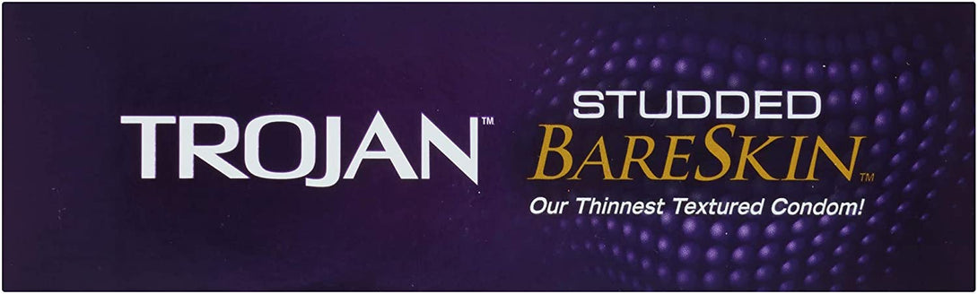 Trojan Studded Bareskin Lubricated Condoms - 10 Count