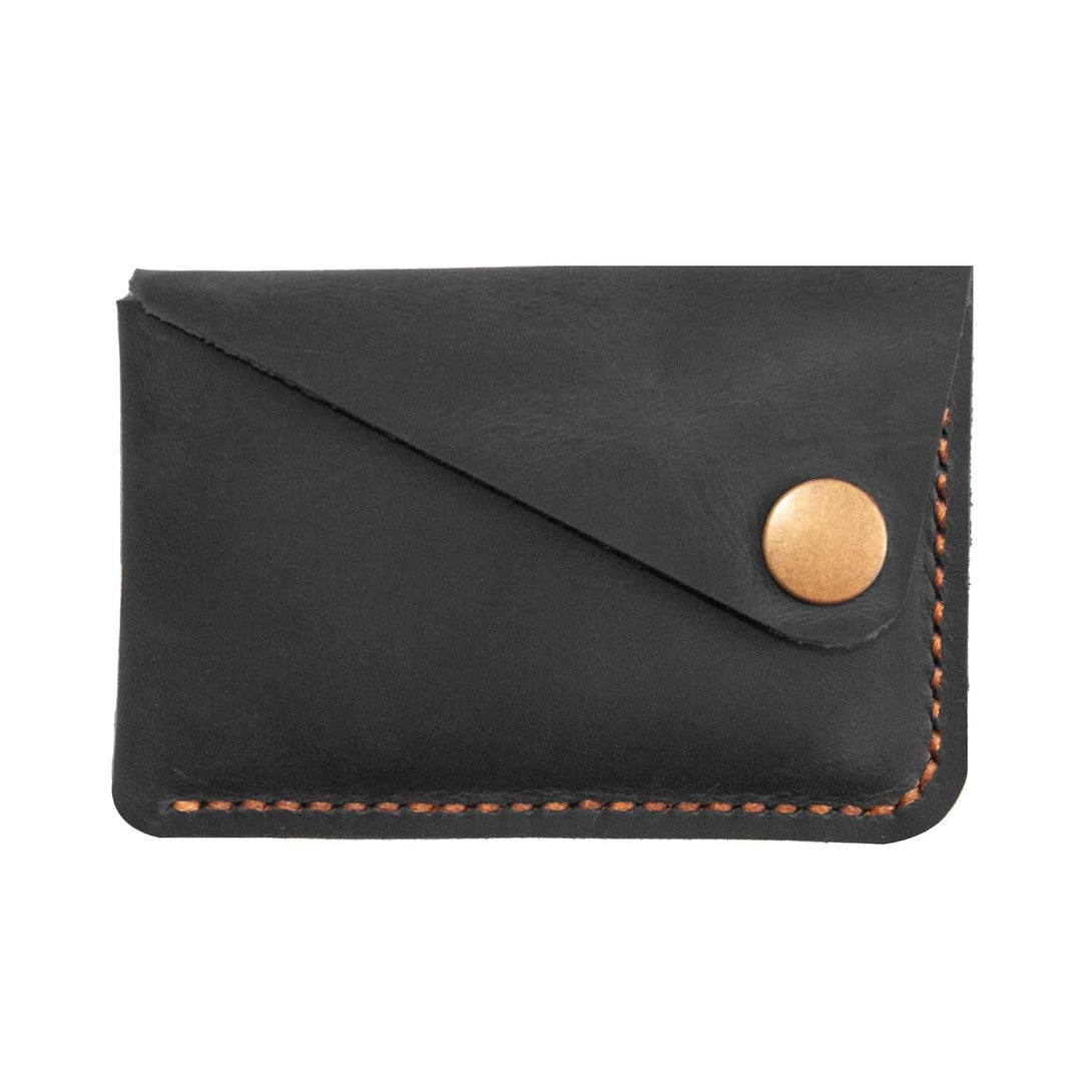 Leather Card Holder, Credit Card Wallet, Front Pocket Wallet, Slim Wallet, Cardholder Wallet, Credit Card Holder, Minimalist Wallet, Fathers Day Gift (Black)
