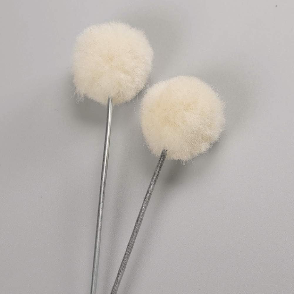 50 Pieces Wool Daubers Wool Ball Brush Leather Dye Applicator Tools with Metal Handle for DIY Crafts Projects