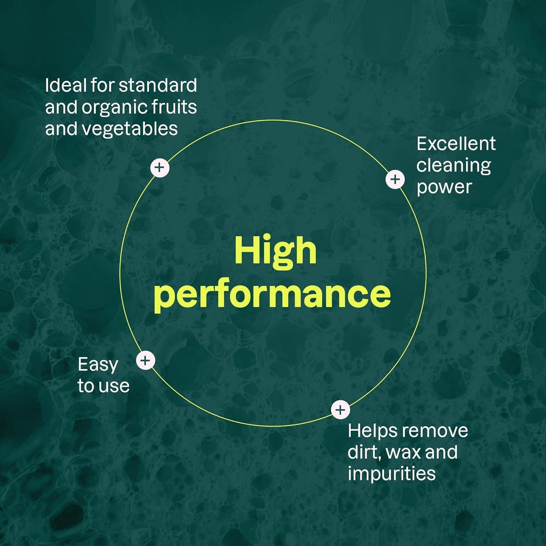 ATTITUDE Fruit and Vegetable Wash, Removes Wax, Dirt and Impurities, Plant- and Mineral-Based, Vegan, Unscented, 27.1 Fl Oz