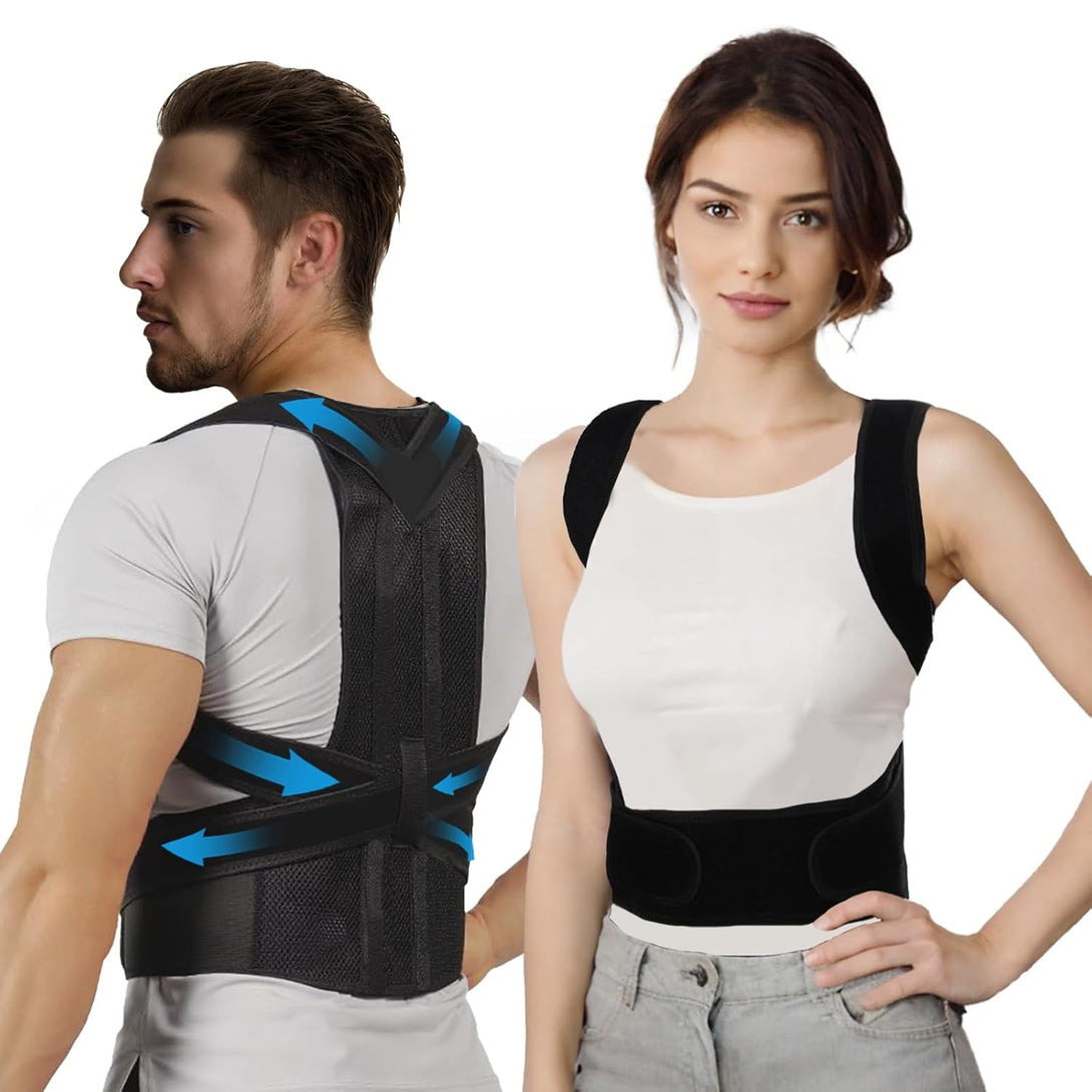 Back Brace Posture Corrector for Women and Men, Full Back Support Straps Straightener, Hunchback Improve Posture-Shoulder, Lumbar and Upper Lower Back Pain Relief (Xx-Large)