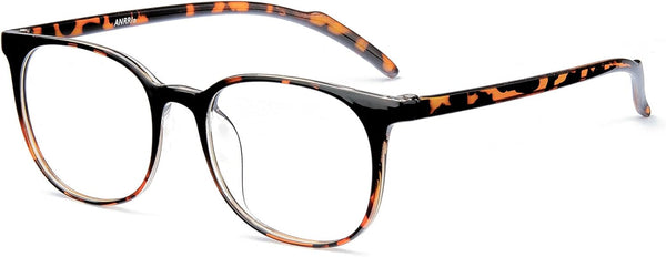 ANRRI Blue Light Blocking Glasses anti Eye Strain Computer Glasses Filter UV400 Lightweight Frame Eyeglasses for Women Men