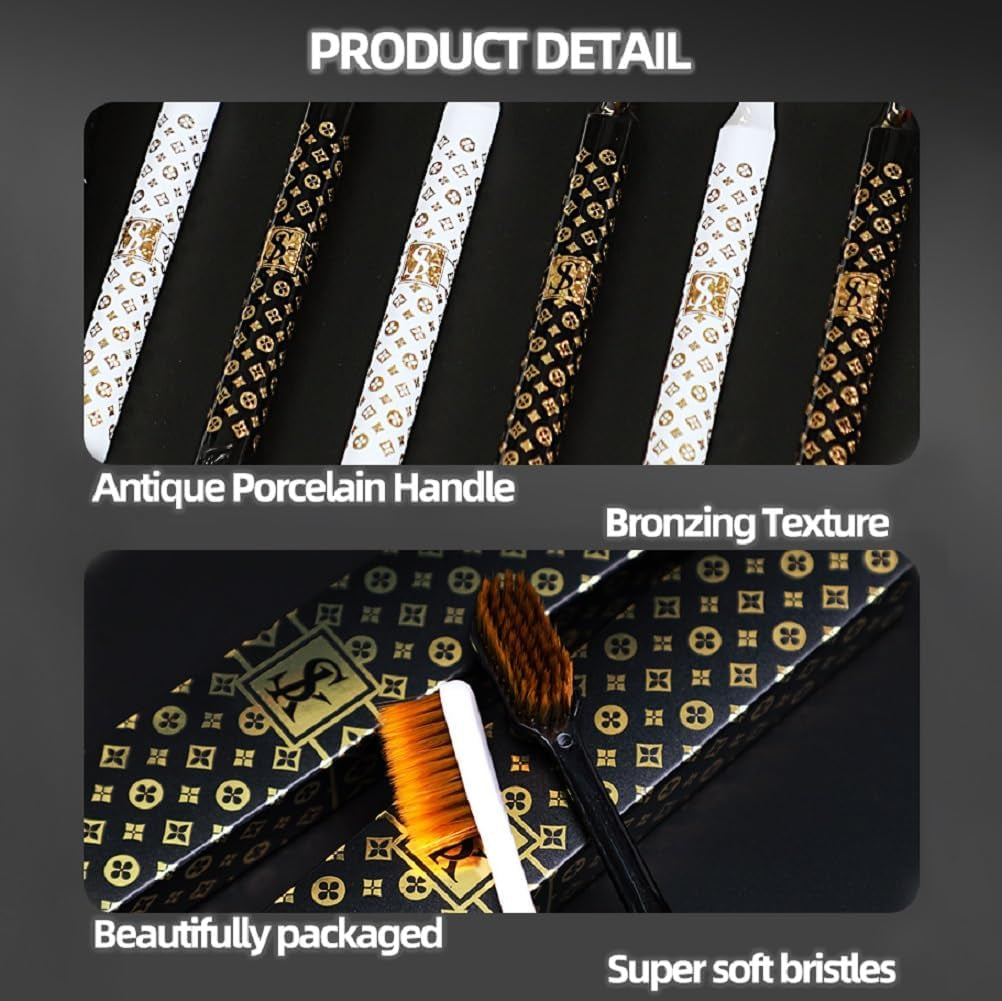 Adult Extra Soft Bristles Toothbrush Nano Manual Toothbrush for Sensitive Teeth and Receding Gums Plaque Remover BPA Free 6 Pack