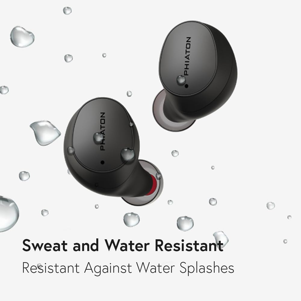 Phiaton Bonobuds Lite True Wireless Earbuds with Clear Voice by Intelligo and Ambient Mode | Bluetooth Earphones with 11 Hour Playtime, Floral White