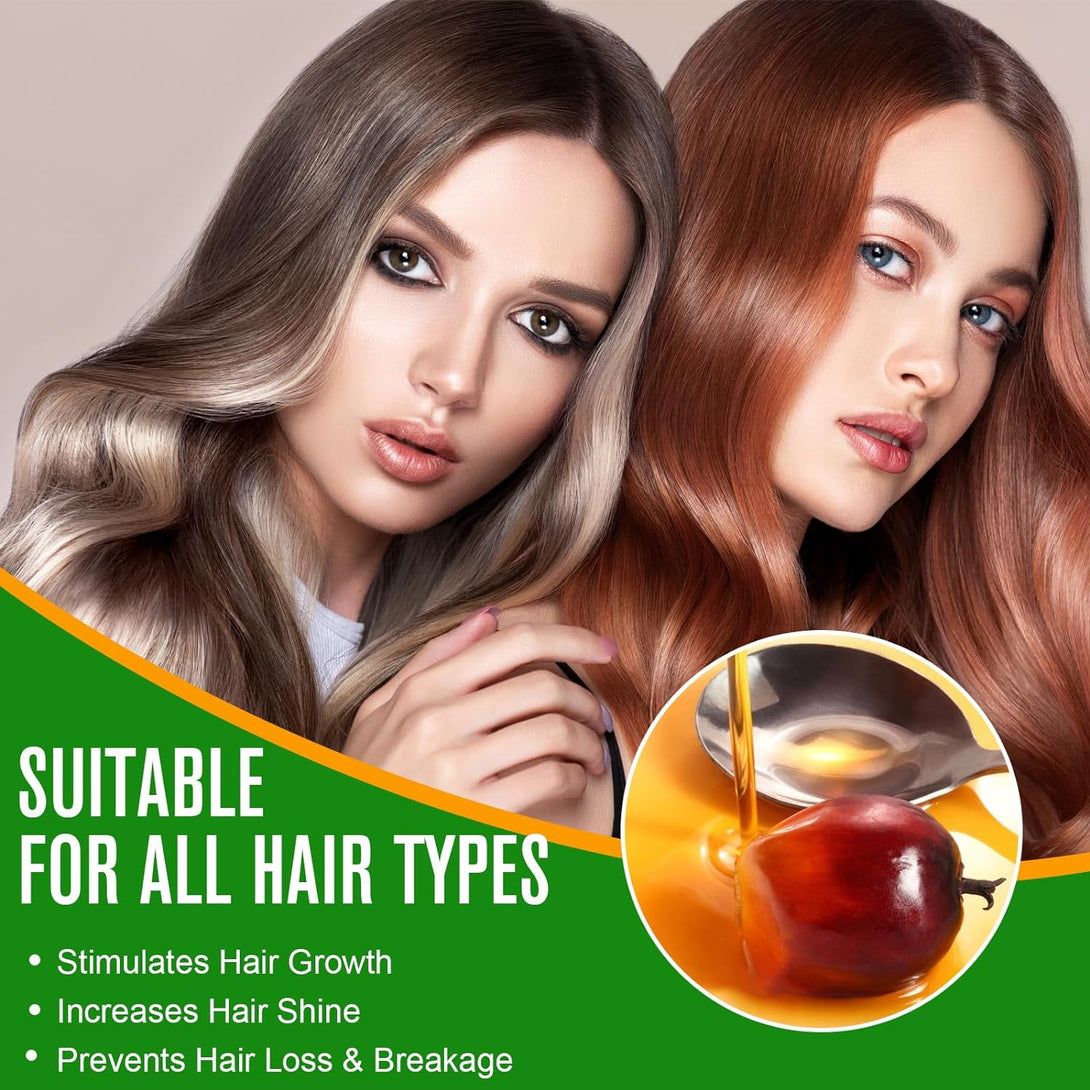 Batana Oil for Hair Growth, Pure Organic Natural and Cold Pressed Hair Oil for Hydrating & Repairing Dry, Damaged Hair Skin Care, Face, Body