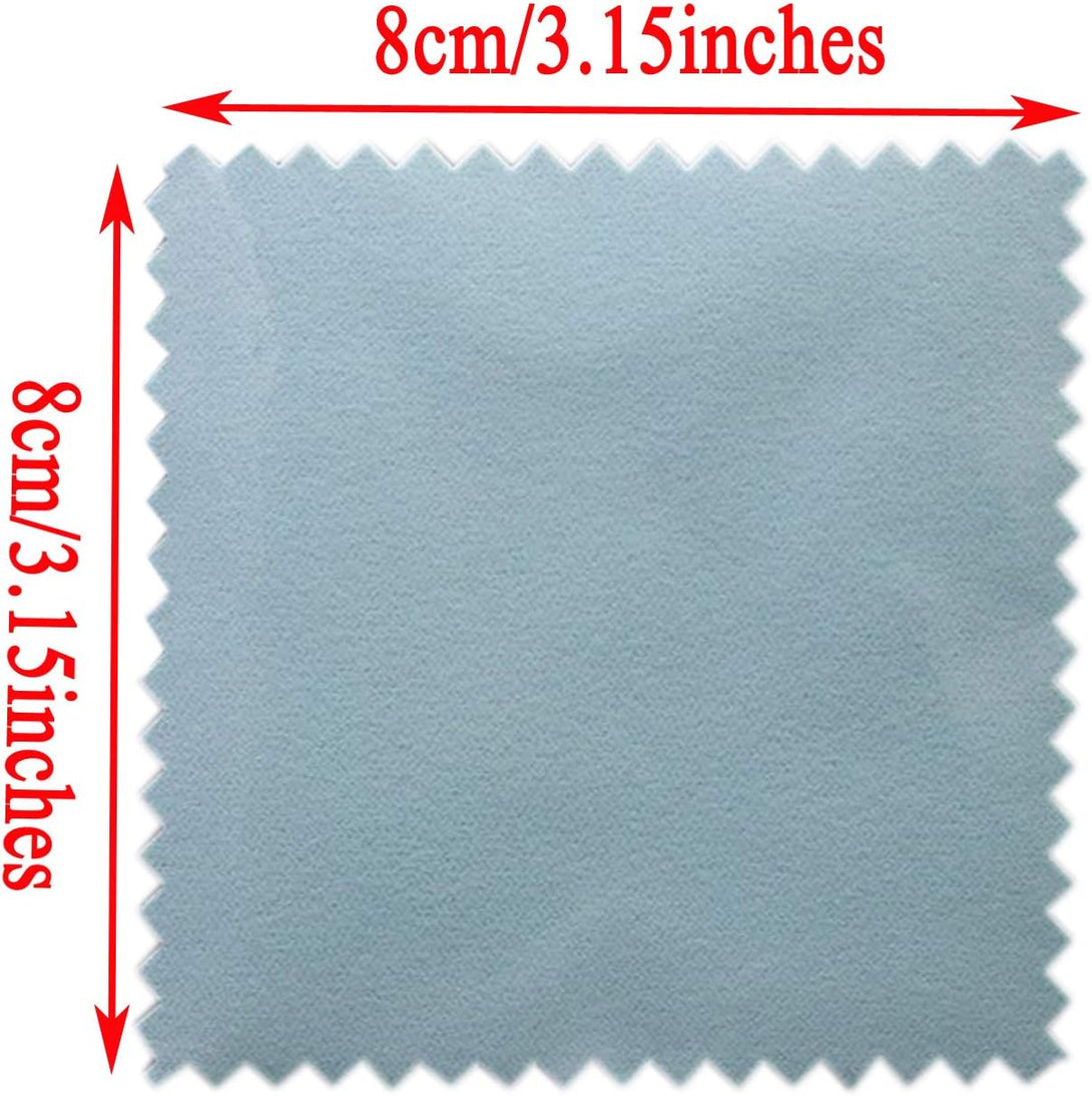 50Pcs Jewelry Cleaning Cloth Polishing Cleaning Cloths for Sterling Silver Gold Platinum Platinum Jewelry, Watch Coins Non Toxic Tarnish Remover Keeps Jewelry Clean and Shiny, 3.2 X 3.2 Inches