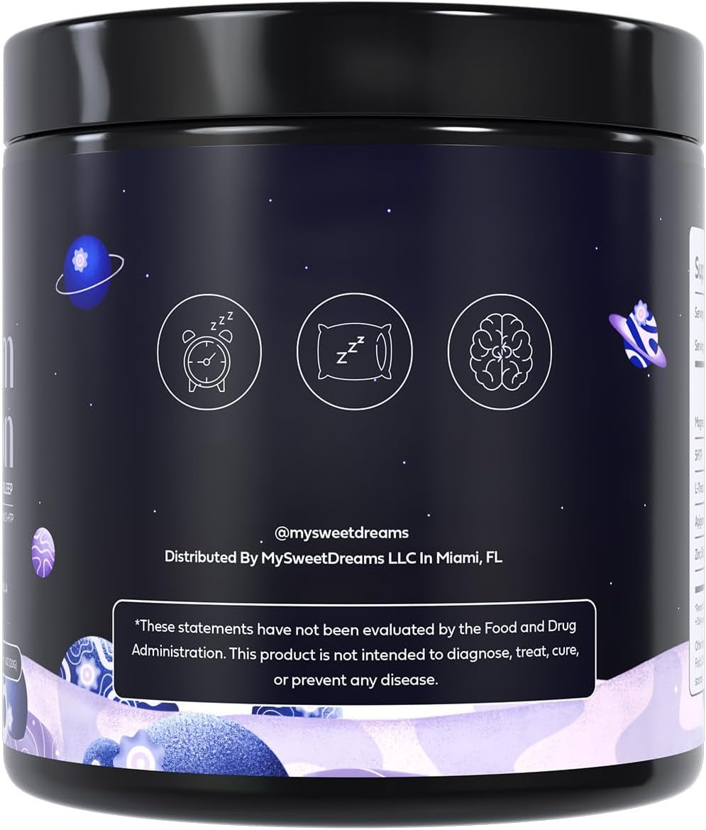 Sweetdreams Dream Potion Sleep Support Blend with Magnesium Glycinate, Glycine, L-Theanine & Chamomile - Sugar Free Blueberry Flavor (30 Servings)