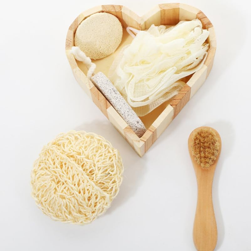 Skin Care Set Cleaning Tools Accessories Body Exfoliating Bath Shower Set Body Scrubber Bath Brush Toiletries Large Rope Loofah