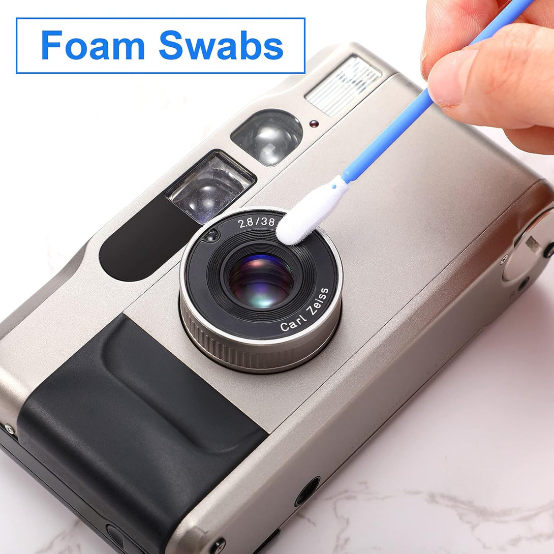 200 Pieces Foam Swab Cleaning Swab Foam Tips Sponge Stick for Inkjet Printer Print Head Camera Optical Lens Optical Equipment (Blue)