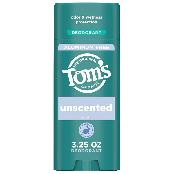 Tom’S of Maine Unscented Natural Deodorant for Women and Men, Aluminum Free, 3.25 Oz