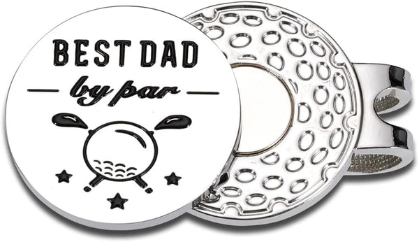 Fathers Day Gift for Dad Men, Dad Golf Ball Marker, Best Dad by Par Gifts from Daughter Son, Golfer Golf Lover, Christmas Valentines Birthday Gift for Father Dad Papa Grandpa, Husband Gift from Wife